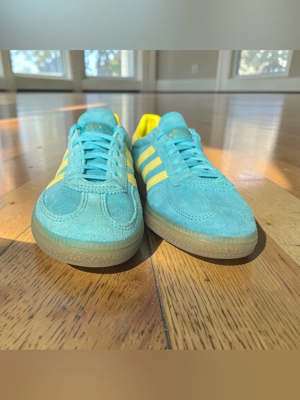 adidas Handball Spezial Size 6.5 Women NEW Blue/Yellow/Gold - Picture 8 of 9
